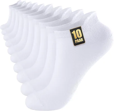 SockWaddles 10 Par Skarpetek Sneaker Męskie Damskie - Antypotne Krótkie Skarpetki Bawełniane Sportowe Oddychające