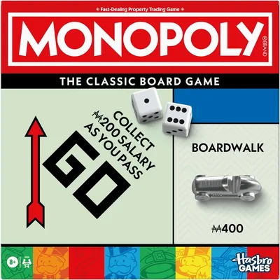 Monopoly Board Game with Storage Tray