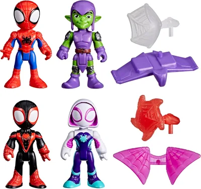 Marvels Spidey och hans underbara vänner: Nettoflodningskavala med figuror, Spider-Man aksionsfiguror - Best Deal