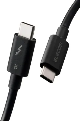 ELECOM USB-C to Thunderbolt 5 Cable 1m, 240W, 120Gbps, 8K/60Hz, PD Compatible