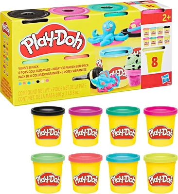 Play-Doh Pack mit 8 lebendigen Farben, 85g - 8% Rabatt