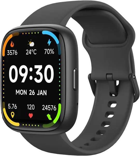 Bettdow SmartWatch, Relógio Touch Screen com Alexa, À Prova d'Água IP68, 100+ Modos Esportivos, Notificações (Preto) - 35% de Desconto