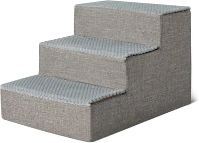Amazon Basis Huisdier Trap 13,8 inch Hoogte, 3-Traps voor Bed en Sofa, Antislip Onderkant voor Honden