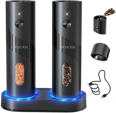 CIRCLE JOY Electric Salt Pepper Grinder Set