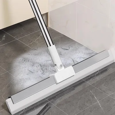 ECVV® Rubber Squeegee Broom | 120x50mm Long Handle | Indoor Glass Cleaner