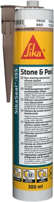 Sika Silikonfugendichtstoff für Naturstein & Schwimmbad - SikaSeal-195 Stein & Pool - Anthrazit - Für Fugenversiegelung in feuchten Bereichen