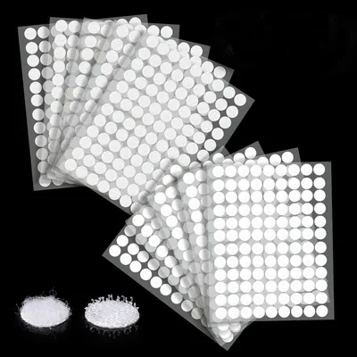 Vinabo Scratch Sticker Double Face Rond, 1080 Pièces, 10 mm | 540 Paires Adhésif DIY Photo