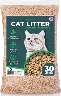 Munnie Cat Litter 30L - Wood Pellets