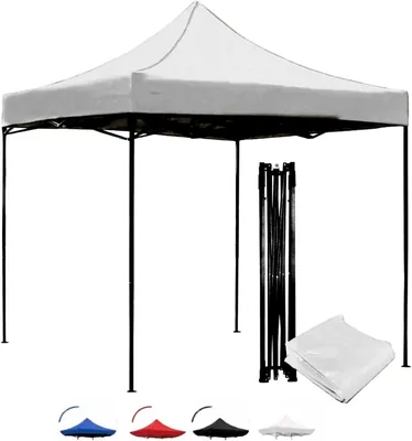 Carpa Toldo 3x3 Reforzada Impermeable Plegable Fácil de Armar y Transportar | para Jardín y Exterior