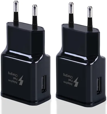 2 Pack USB Laddare med Adaptiv Rapida Ladare, Tillpasslig Strömbrytare för Samsung Galaxy S21/S20/S10/S7/S8/S9 Plus/Note - Best Price