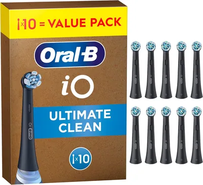 Oral-B iO Ultimate Clean Black końcówki okrągłe wymienne do szczoteczki elektrycznej, z włóknami krzyżującymi się