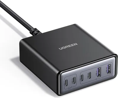 UGEN 100W USB C Ladare 6-portar laddstation 65W GaN Kraftadapter Rápid laddare Multikompatibel med MacBook Pro /