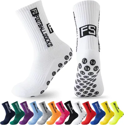 3 Paires de Chaussettes de Football Anti-Dérapantes pour Hommes, Taille 4-11, Pour le Football, le Basket-Ball et la Course à Pied - Meilleur Prix