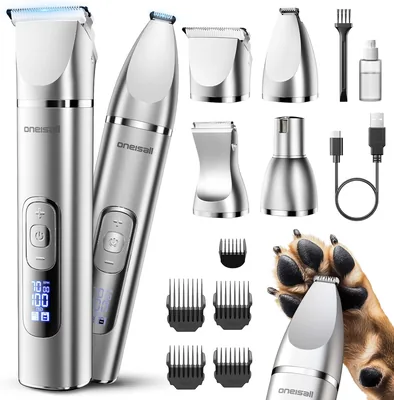 Oneisall 4-in-1 Dog Grooming Kit with LCD Display - Best Deal