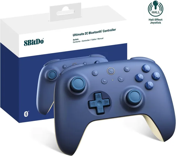 Controler 8Bitdo Ultimate 2C Bluetooth com Joystick de Efeito Hall - Melhor Oferta