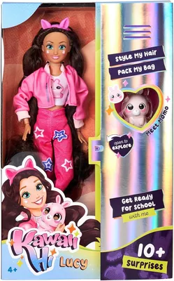 Simba Kawaii Hi Lucy lalka do przebierania się; 26 cm; ruchoma modna lalka; lalka z długimi włosami - Best Deal