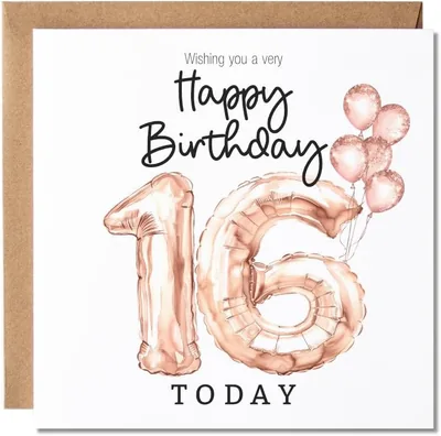 Maise & Rose Sweet 16 Balloon Birthday Card - Best Deal