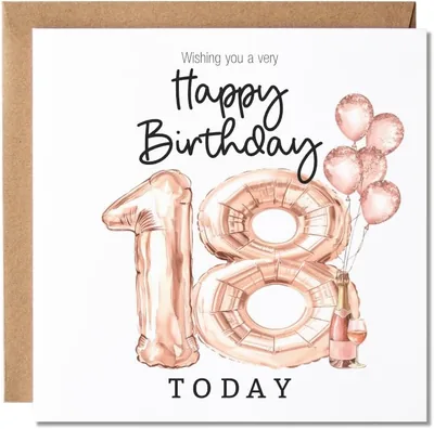 Maise & Rose 18th Birthday Card Pink Balloon - Best Deal