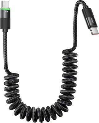 Toocki USB C do USB C Kabel Zewny 1.8M z Diodą LED, Kompatybilny z CarPlay dla iPhone