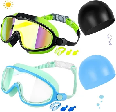 Gafas de Natación para Niños con Tapón para los Oídos y Clip para la Nariz, 2 Piezas - Ahorra un 38% (Precio Original MXN 298.99)