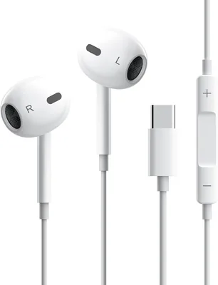 2025年モデル iPhone 15 対応 ワイヤードイヤホン、タイプC、ヘッドセット、内蔵マイク、ワイヤード Hi-Fi ノイズリダクション、クリアカル