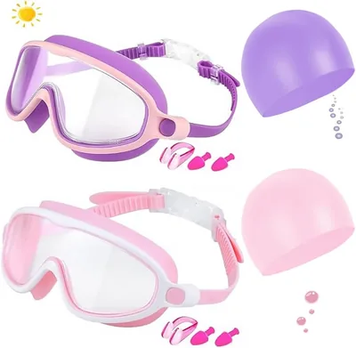 Gafas de Natación para Niños con Tapón para los Oídos y Clip para la Nariz, 2 Pcs (10% Off)