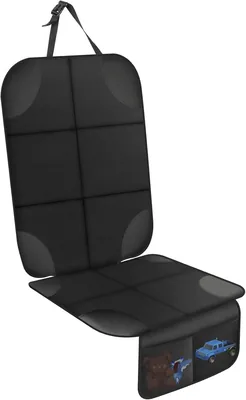 AiQInu Protector de Asiento de Coche, A prueba de agua y Antideslizante Compatibile con Asientos de Niño con 2 Bolsillos de Almacenamiento para Cuero y Fabrica