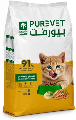طعام قطط باكت ميت كيوتن (دجاج وبطاطس) 15 كجم