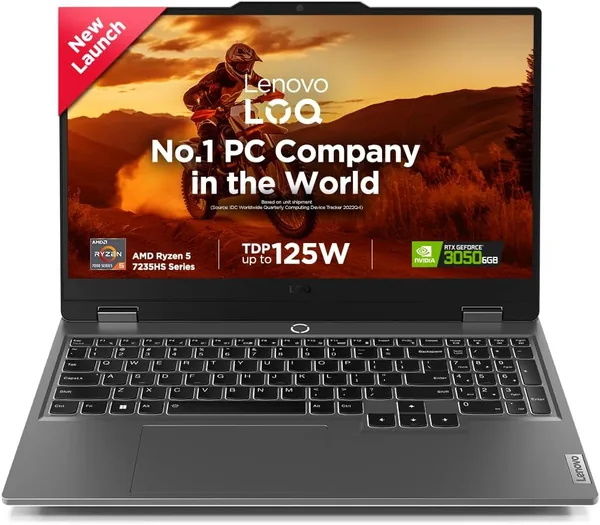 Lenovo LOQ 15 ARP9 AMD Ryzen 5 7235HS RTX 3050-6GB 24GB RAM 512GB SSD FHD 144Hz Windows 11 home Luna Grey