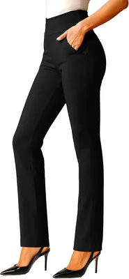 Women's Conceited Stretch Slacks - Tummy Control Slim Leg Work Pants with Pockets - Ponte (Plus Size) Best Deal