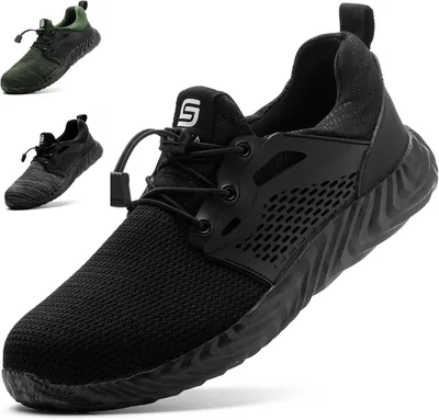 SLIMTA® Safety Shoes - Steel Toe Boots, Non-Slip, Breathable, Puncture Proof - Best Deal