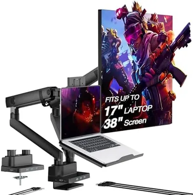 AVLT Dual Monitor Arm Desk Mount - 17"-38" Black Best Deal