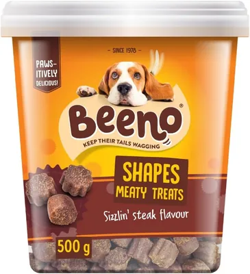 Beeno Shapes Semi Moist Dog Treats Steak 500g - 23% Off