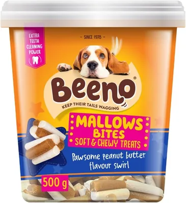 Beeno Mallow Bites 500g Peanut Butter Dog Treats