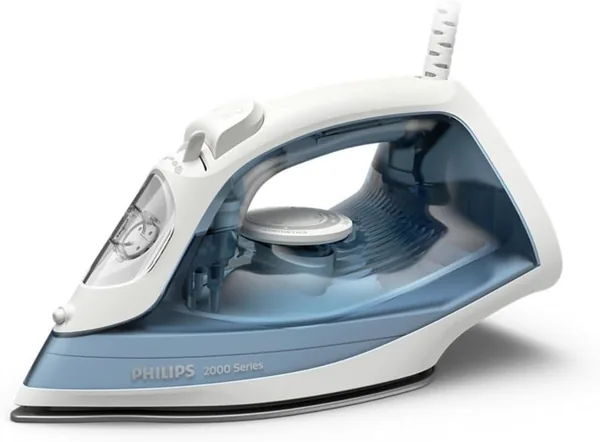 Philips Steam Iron 2000 Series DST2010/26 Blue - 2000W, 25 g/min Continous Steam, 100g Steam Boost, Non-Stick Soleplate