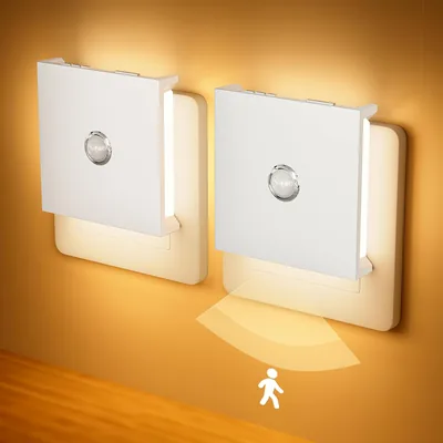 Luz nocturna Feliigo con sensor de movimiento, 2 piezas, regulable - Ahorra un 30%