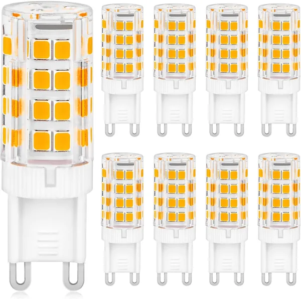 G9 LED Bulbs, 8 Pieces Warm White Light 5W 3000K 500Lm Equivalent 40W Halogen Lamp, 220-240V Beam Angle, 360 , Non-Dimmable