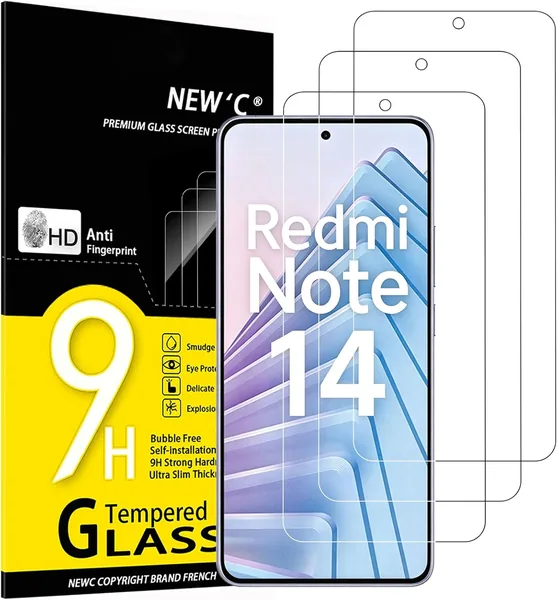Proteggi Schermo in Vetro Temperato 'C' da 3 Pezzi per Xiaomi Redmi Note 14 5G/4G - Migliore Affare