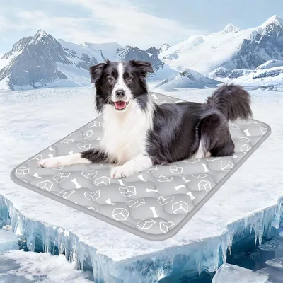 Rywell Dog Cooling Mat 2.0, Grey, Large Cooling Pad for Dogs