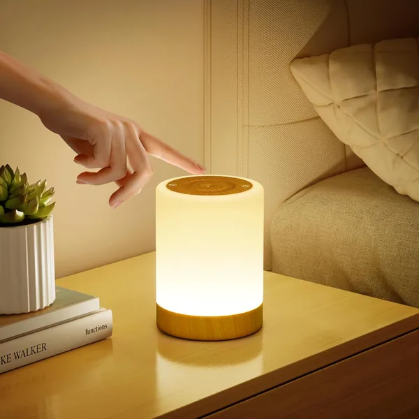 FOMYHEARD Wireless Touch Dimmable Bedside Lamp