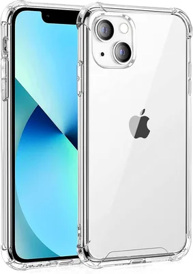 حالة هاتف شفافة متوافقة مع iPhone 13 و 14، درع زوايا الأربعة حماية كاملة للجسم من TPU ضد بهتان اللون - شفافة (iPhone)