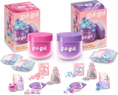 GUI GUI Slime Kit 2-Pack with Glow-Up Process & Resealable Containers