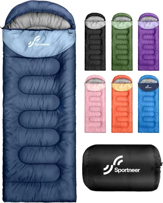 Sportneer Warmte Slaapzak - 3-4 Seizoenen Lichtgewicht Outdoor Rechthoekig - 15% Korting