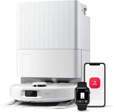 Roborock Robot Aspiradora QV 35A, 8000Pa Succión, Dos Mopa Giratoria, Pinces Anti-Enredamiento, Tecnología Reactiva - Mejor Oferta
