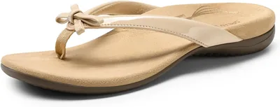 DREAM PAIRS Sandalias Ortopédicas con Lazo Mujer | Chanclas de Corcho con Soporte para el Arco, Sin Cordones, Cómodas para el Verano en la Playa
