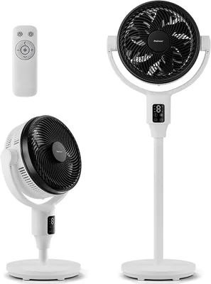 Pro Breeze Airflo 111cm Hybride Staande Ventilator - 29dB Ultra Stil, LED-scherm, Afstandsbediening, 2 Ventilatiemodi | Beste Deal