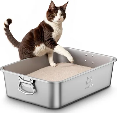 Stainless Steel Cat Litter Tray with Handle - Best Deal