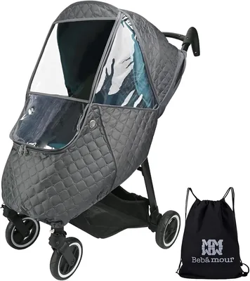 Bebamour Stroller Rain Cover - Universal Pushchair Weather Protection