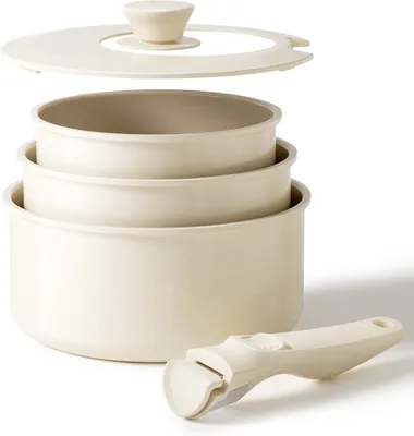 Redchef Sakpan Set med Tausorliga Griflar, Keramisk Pot 16/18/20 cm och 3-delig Lockad Luk, Induktionspansar - 50% Off
