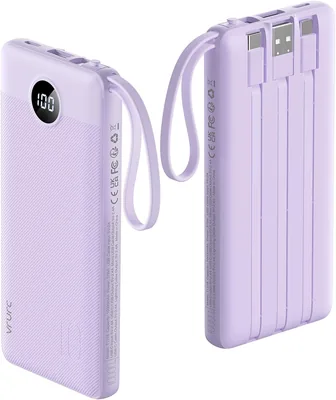 VRURC 10000mAh Power Bank Slim LED Display